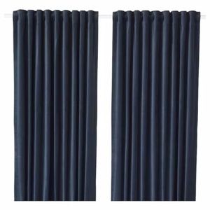 IKEA Sanela Curtains, Navy Velvet, 55 x 84